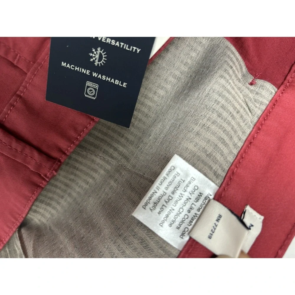 Joseph Abboud Men's Shorts 44 Faded Red Khaki Hemmed Khaki Chino Stretch #2736